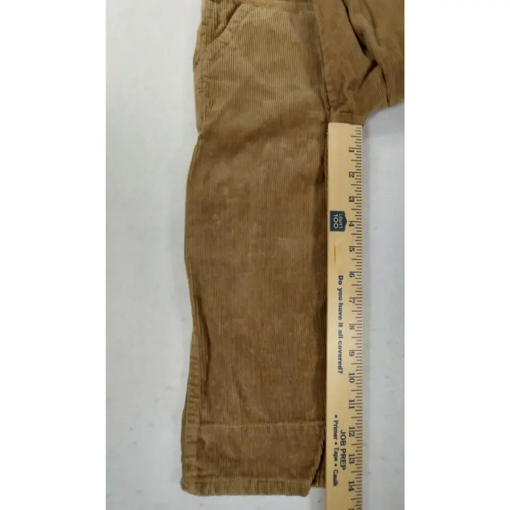 Vintage Oshkosh BGosh Vestbak Brown Airplane Overalls Corduroy Size 2T Farmcore